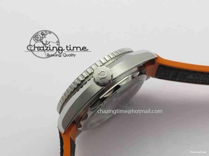 0521 Resilient Planet Ocean 2016 43.5mm SS OM 1:1 Best Edition Black Dial On Black Nylon Strap A 8167
